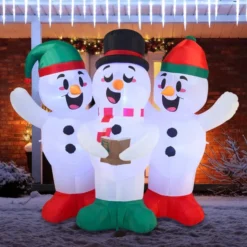 6ft Inflatable LED Three Snowman Christmas Caroling