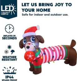 6ft LED Inflatable Christmas Dog Yard Decoration -Christmas Decoration Shop 6ft LED Inflatable Christmas Dog Yard Decoration 3 600x627 1