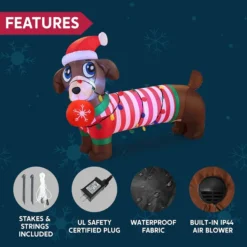 6ft LED Inflatable Christmas Dog Yard Decoration -Christmas Decoration Shop 6ft LED Inflatable Christmas Dog Yard Decoration 6 600x600 1