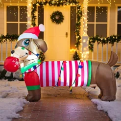 6ft LED Inflatable Christmas Dog Yard Decoration -Christmas Decoration Shop 6ft LED Inflatable Christmas Dog Yard Decoration 7 600x600 1