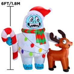 6ft LED Inflatable Yeti Christmas Decoration -Christmas Decoration Shop 6ft LED Inflatable Yeti Christmas Decoration 5 result 600x600 1