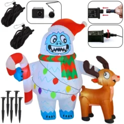 6ft LED Inflatable Yeti Christmas Decoration -Christmas Decoration Shop 6ft LED Inflatable Yeti Christmas Decoration 6 result 600x600 1