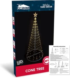 6ft 275 LED Lightshow Cone Christmas Tree -Christmas Decoration Shop 6ft Lightshow Cone Christmas Tree 1 600x665 1