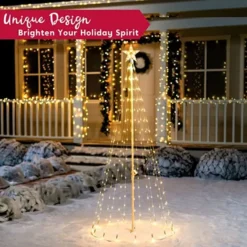 6ft 275 LED Lightshow Cone Christmas Tree -Christmas Decoration Shop 6ft Lightshow Cone Christmas Tree 4 600x600 1