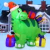 6ft Tall LED Christmas Inflatable Dinosaur -Christmas Decoration Shop 6ft Long Inflatable Brachiosaurus Carrying Gifts with Build in LEDs 1 result 1 600x600 1