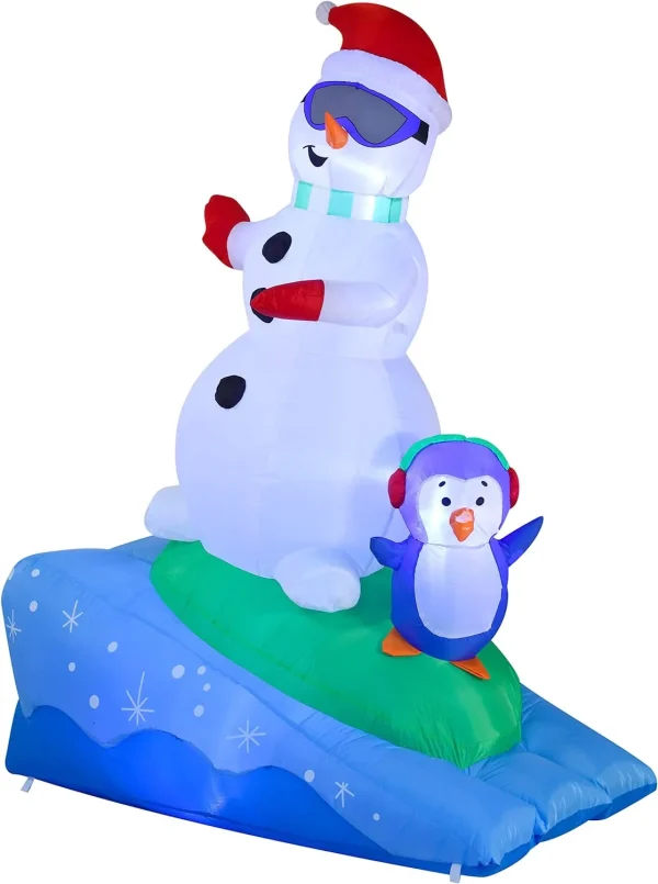 6ft Tall Inflatable Snowman Snowboarding 4 6ft Tall Inflatable Snowman Snowboarding - Image 2