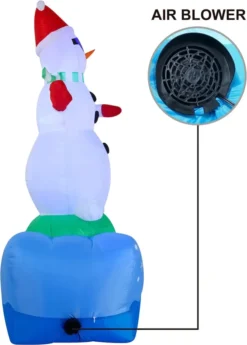 6ft Tall Inflatable Snowman Snowboarding 11 6ft Tall Inflatable Snowman Snowboarding -Christmas Decoration Shop 6ft Snowboarding Snowman with A Penguin Inflatable 4 result 600x838 1