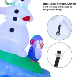 6ft Tall Inflatable Snowman Snowboarding 13 6ft Tall Inflatable Snowman Snowboarding -Christmas Decoration Shop 6ft Snowboarding Snowman with A Penguin Inflatable 6 result 600x607 1