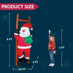 6ft Tall LED Inflatable Climbing Santa Decoration -Christmas Decoration Shop 6ft Tall LED Inflatable Climbing Santa Decoration 1 2 600x600 1