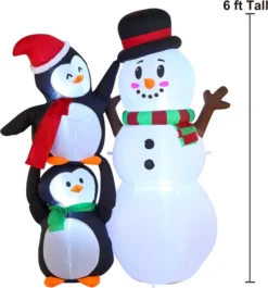 6ft Tall LED Two Penguin Inflatable Decoration 10 6ft Tall LED Two Penguin Inflatable Decoration -Christmas Decoration Shop 6ft Tall LED Two Penguin Inflatable Decoration 3 result 600x644 1