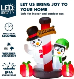 6ft Tall LED Welcome Sign Inflatable Christmas Decor 9 6ft Tall LED Welcome Sign Inflatable Christmas Decor -Christmas Decoration Shop 6ft Tall LED Welcome Sign Inflatable Christmas Decor 2 600x638 1