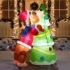 6ft LED Christmas Puppy Inflatable Putting A Tree Topper -Christmas Decoration Shop 6ft Tall Puppy Putting a Tree Topper Christmas Inflatable 4