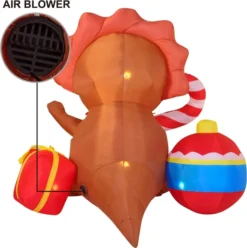 6ft Triceratops Christmas Inflatable Decoration -Christmas Decoration Shop 6ft Triceratops Christmas Inflatable Decoration 4 result 600x603 1