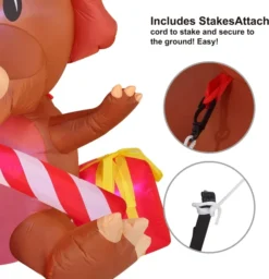 6ft Triceratops Christmas Inflatable Decoration -Christmas Decoration Shop 6ft Triceratops Christmas Inflatable Decoration 6 result 600x621 1