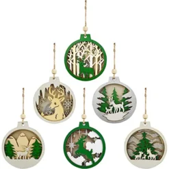 6pcs Reindeer LED Carved Wooden Christmas Ornaments -Christmas Decoration Shop 6pcs Reindeer LED Carved Wooden Christmas Ornaments 4 结果