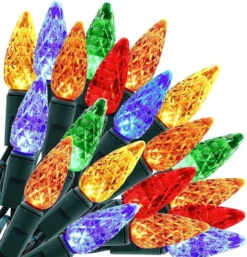 70 LED C6 Multicolor Christmas Light 22.6ft -Christmas Decoration Shop 70 Count C6 Christmas Light Multicolor 2 result 600x624 1
