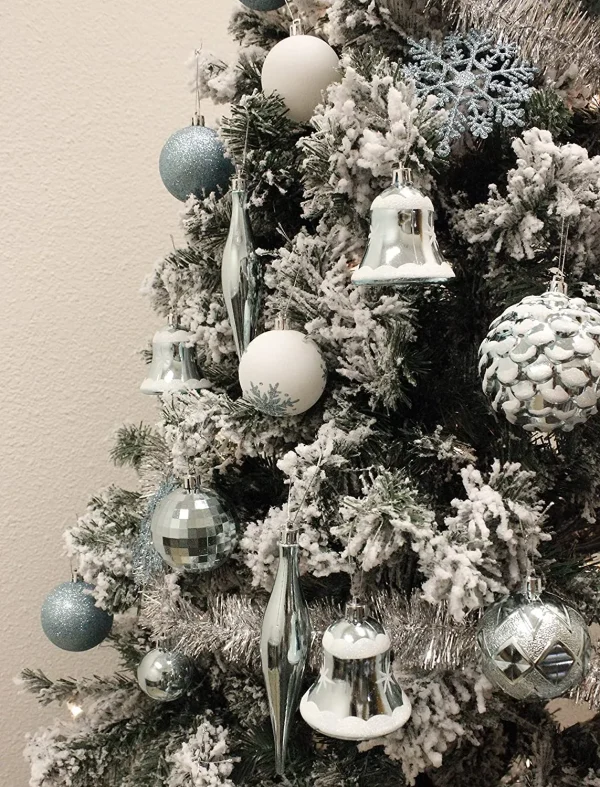 71pcs Blue And White Assorted Christmas Ornaments 8 71pcs Blue And White Assorted Christmas Ornaments - Image 6