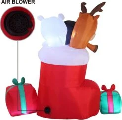 6ft Tall LED Inflatable Christmas Stocking -Christmas Decoration Shop 71ZhXOYgHaL. AC SL1500 600x592 1