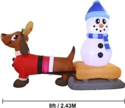 8ft Long Christmas Inflatable Weiner Dog Yard Decor -Christmas Decoration Shop 71gP1nAzUzL. AC SL1500 1 600x517 1