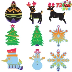 72pcs Magic Color Scratch Christmas Ornaments -Christmas Decoration Shop 72Pcs Rainbow Color Scratch Christmas Ornaments 3 result 600x600 1