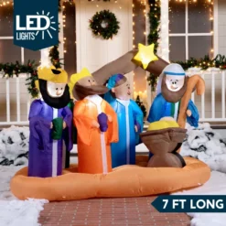 7ft Christmas Inflatable Nativity Scene Decoration 9 7ft Christmas Inflatable Nativity Scene Decoration -Christmas Decoration Shop 7ft Christmas Inflatable Nativity Scene Decoration 2 600x600 1