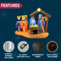 7ft Christmas Inflatable Nativity Scene Decoration 13 7ft Christmas Inflatable Nativity Scene Decoration -Christmas Decoration Shop 7ft Christmas Inflatable Nativity Scene Decoration 6 600x600 1