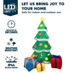7ft Tall LED Inflatable Christmas Tree With 3 Wrapped Gifts -Christmas Decoration Shop 7ft Tall LED inflatable Christmas Tree with 3 Wrapped Gifts 2 2 600x600 1