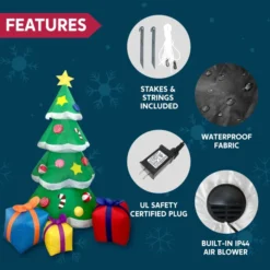 7ft Tall LED Inflatable Christmas Tree With 3 Wrapped Gifts -Christmas Decoration Shop 7ft Tall LED inflatable Christmas Tree with 3 Wrapped Gifts 4 2 600x600 1