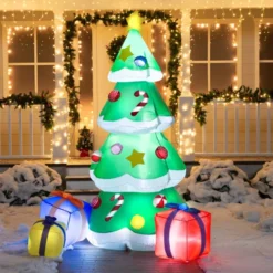 7ft Tall LED Inflatable Christmas Tree With 3 Wrapped Gifts -Christmas Decoration Shop 7ft Tall LED inflatable Christmas Tree with 3 Wrapped Gifts 7 2 600x600 1