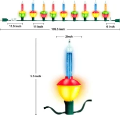 9 LED Multicolor Christmas Bubble String Lights 8.8ft 12 9 LED Multicolor Christmas Bubble String Lights 8.8ft -Christmas Decoration Shop 8.8ft 9 Count Multicolor Christmas Bubble String Lights 4 result 600x577 1