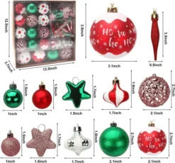 76pcs Red And Green Christmas Ornaments 11 76pcs Red And Green Christmas Ornaments -Christmas Decoration Shop 82Pcs Red amp Green Christmas Ornaments Assorted Style 4 result 600x559 1