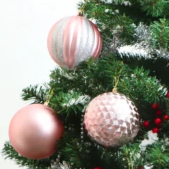 8Pcs Rose Gold Christmas Ornaments 3.94in -Christmas Decoration Shop 8Pcs Rose Gold Christmas Ornaments 3 2 600x600 1