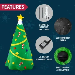 8ft Inflatable Christmas Tree Decorations -Christmas Decoration Shop 8ft Inflatable Christmas Tree Decorations 1 600x600 1