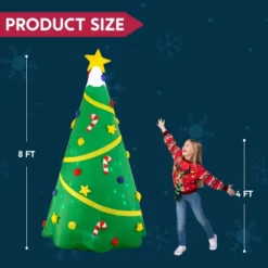 8ft Inflatable Christmas Tree Decorations -Christmas Decoration Shop 8ft Inflatable Christmas Tree Decorations 3 600x600 1