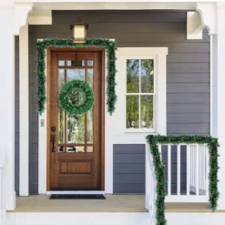 100 Lights Snow Flocked Chrismas Garland 9ft -Christmas Decoration Shop 9 Ft Snow Flocked Christmas Garland with Lights 4 result 600x600 1