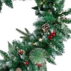 100 Lights Snow Flocked Chrismas Garland 9ft -Christmas Decoration Shop 9 Ft Snow Flocked Christmas Garland with Lights 5 result 600x600 1