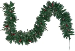9ft Snow Flocked Prelit Christmas Garland With 50 Lights 10 9ft Snow Flocked Prelit Christmas Garland With 50 Lights -Christmas Decoration Shop 9 ft Snow Flocked Artificial Garland with 50 Lights amp Decorations 3 result 600x409 1