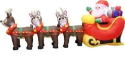 9.5ft LED Christmas Inflatable Santa With Reindeer -Christmas Decoration Shop 9.5ft LED Christmas Inflatable Santa with Reindeer 2 600x292 1