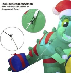 6ft LED Christmas Dinosaur Inflatable With A Gift -Christmas Decoration Shop 91ZZ0v1WhyL. AC SL1500 600x618 1