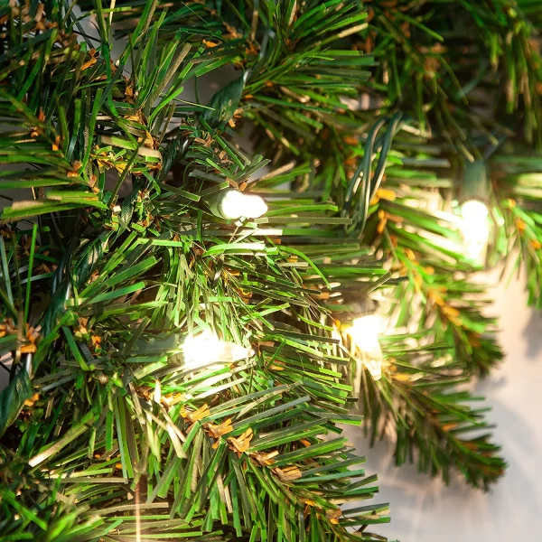 Pre Lit Christmas Garland 9ft 6 Pre Lit Christmas Garland 9ft - Image 4