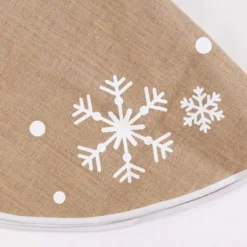 White Snowflake Christmas Tree Skirt 48in -Christmas Decoration Shop Burlap Christmas Tree Skirt Snowflake 48in 5 result 600x600 1