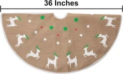 Reindeer Christmas Tree Skirt 36in -Christmas Decoration Shop Burlap Reindeer Tree Skirt 36in 2 600x362 1