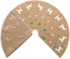 Reindeer Christmas Tree Skirt 36in -Christmas Decoration Shop Burlap Reindeer Tree Skirt 36in 6 600x507 1