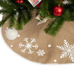 Snowflakes Christmas Tree Skirt Decoration 36in