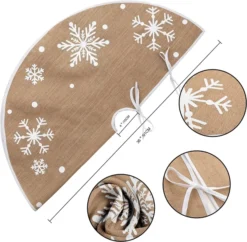 Snowflakes Christmas Tree Skirt Decoration 36in 13 Snowflakes Christmas Tree Skirt Decoration 36in -Christmas Decoration Shop Burlap Snowflake Christmas Tree Skirt 36in 7 result 600x589 1