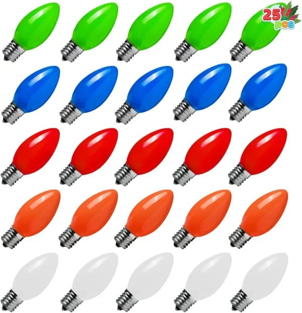 25pcs C9 Multicolor Replacement Bulbs 4 25pcs C9 Multicolor Replacement Bulbs - Image 2