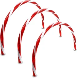 3pcs Candy Cane Arch Pathway Markers Lights 19.9in -Christmas Decoration Shop Candy Cane Arch Pathway Markers Lights 1 600x611 1