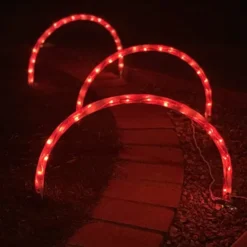 3pcs Candy Cane Arch Pathway Markers Lights 19.9in -Christmas Decoration Shop Candy Cane Arch Pathway Markers Lights 5 600x600 1