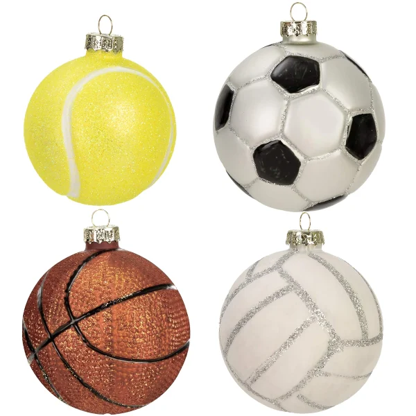 4pcs Basketball Christmas Ornaments Set 3 4pcs Basketball Christmas Ornaments Set
