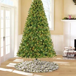 Ruffle Trim Burlap Christmas Tree Skirt 48in -Christmas Decoration Shop Christmas Burlap Ruffle Trim Tree Skirt 4 result